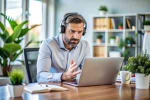 professeur particulier donne cours de soutien scolaire en ligne